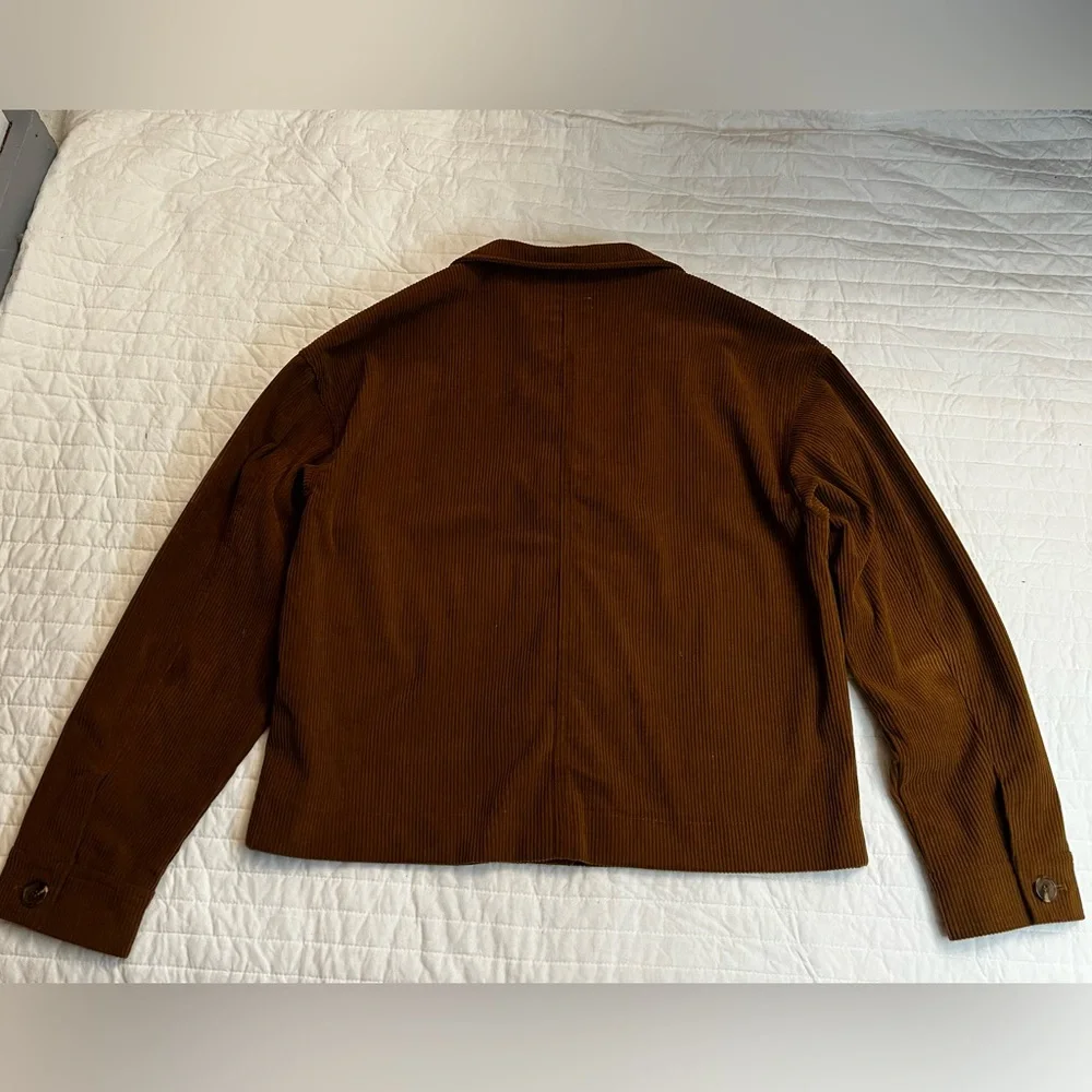 Avec Les Filles Anthropologie Womens Corduroy Shirt/Jacket Brown NWOT
